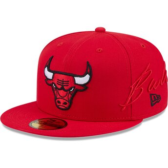 Mütsid lame punane liibuv 59FIFTY Side Script Chicago Bulls NBA New Era