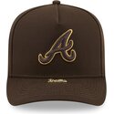 mutsid-kumer-pruun-snapback-9fifty-a-frame-precurved-visor-pin-atlanta-braves-mlb-new-era
