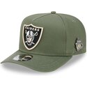 mutsid-kumer-roheline-snapback-9fifty-a-frame-precurved-side-pin-las-vegas-raiders-nfl-new-era