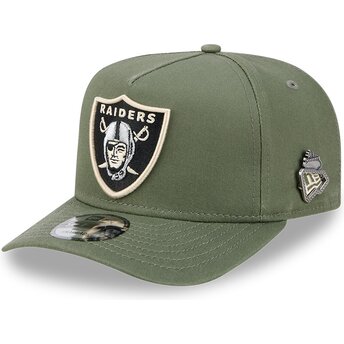 Mütsid kumer roheline snapback 9FIFTY A Frame Precurved Side Pin Las Vegas Raiders NFL New Era