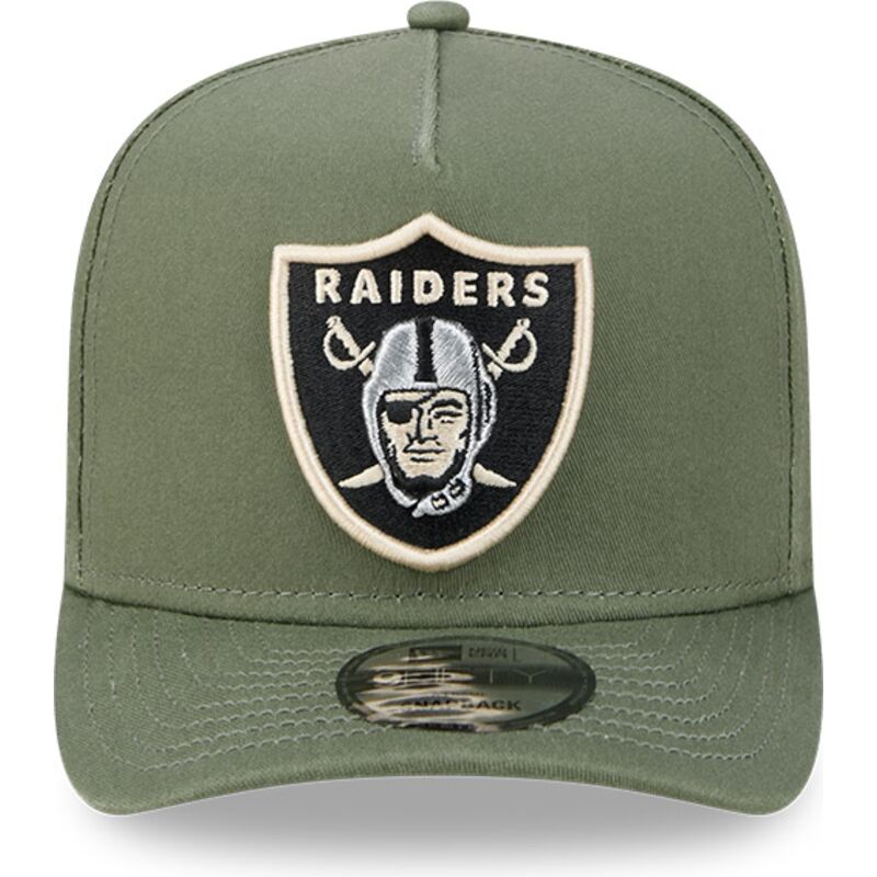 mutsid-kumer-roheline-snapback-9fifty-a-frame-precurved-side-pin-las-vegas-raiders-nfl-new-era