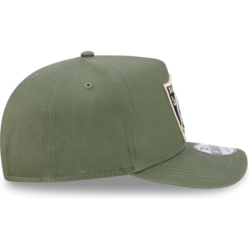 mutsid-kumer-roheline-snapback-9fifty-a-frame-precurved-side-pin-las-vegas-raiders-nfl-new-era