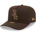 mutsid-kumer-pruun-snapback-9fifty-a-frame-precurved-visor-pin-chicago-white-sox-mlb-new-era