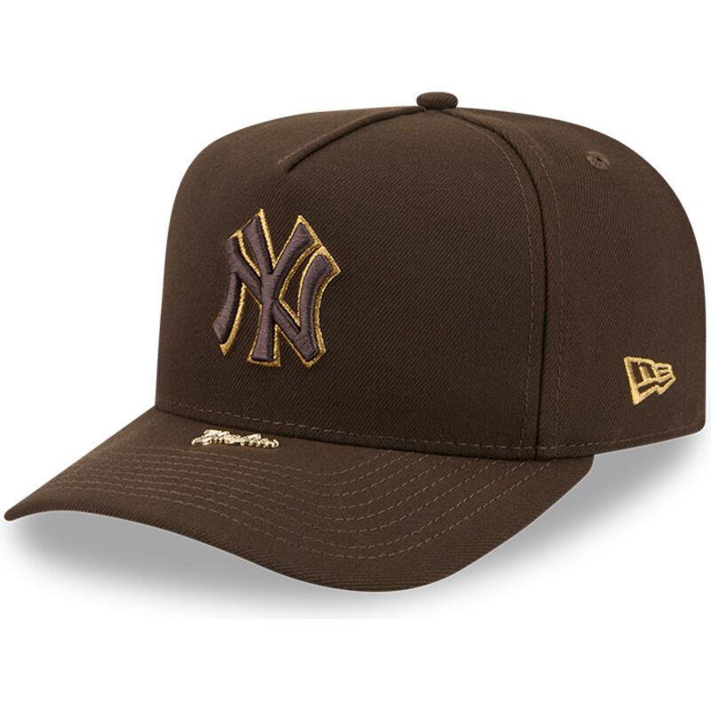 mutsid-kumer-pruun-snapback-9fifty-a-frame-precurved-visor-pin-new-york-yankees-mlb-new-era