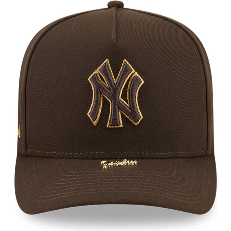 mutsid-kumer-pruun-snapback-9fifty-a-frame-precurved-visor-pin-new-york-yankees-mlb-new-era