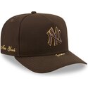 mutsid-kumer-pruun-snapback-9fifty-a-frame-precurved-visor-pin-new-york-yankees-mlb-new-era