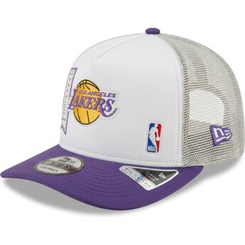 Mütsid kumer violetne snapback 9FIFTY A Frame Precurved Multi Patch Los Angeles Lakers NBA New Era