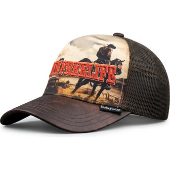 Gorra trucker marrón N°236 Rodeo de Rock’nFreeLife