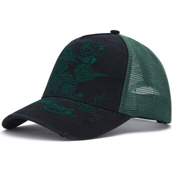 Mütsid kumer must snapback Outline Distressed Ed Hardy