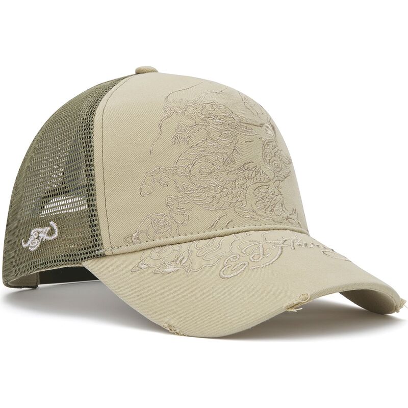 mutsid-kumer-khaki-snapback-outline-ed-hardy