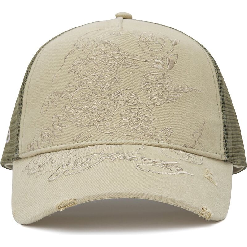 mutsid-kumer-khaki-snapback-outline-ed-hardy
