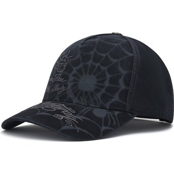 Mütsid kumer must snapback Spiderweb Ed Hardy