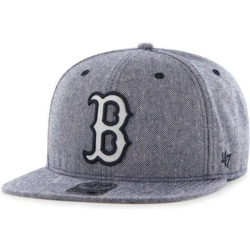 mutsid-lame-meresinine-snapback-tejido-vaquero-boston-red-sox-mlb-47-brand