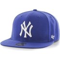 47-brand-flat-brim-mlb-new-york-yankees-smooth-blue-snapback-cap