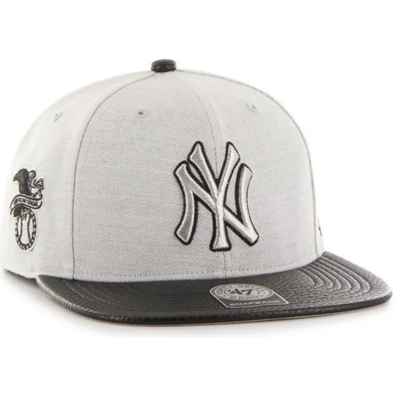 cap-lame-gray-snapback-lisa-lateral-new-york-yankees-mlb-47-brand