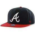 47-brand-flat-brim-mlb-atlanta-braves-navy-blue-snapback-cap