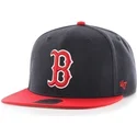 47-brand-flat-brim-mlb-boston-red-sox-navy-blue-snapback-cap