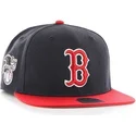 47-brand-flat-brim-mlb-boston-red-sox-navy-blue-snapback-cap