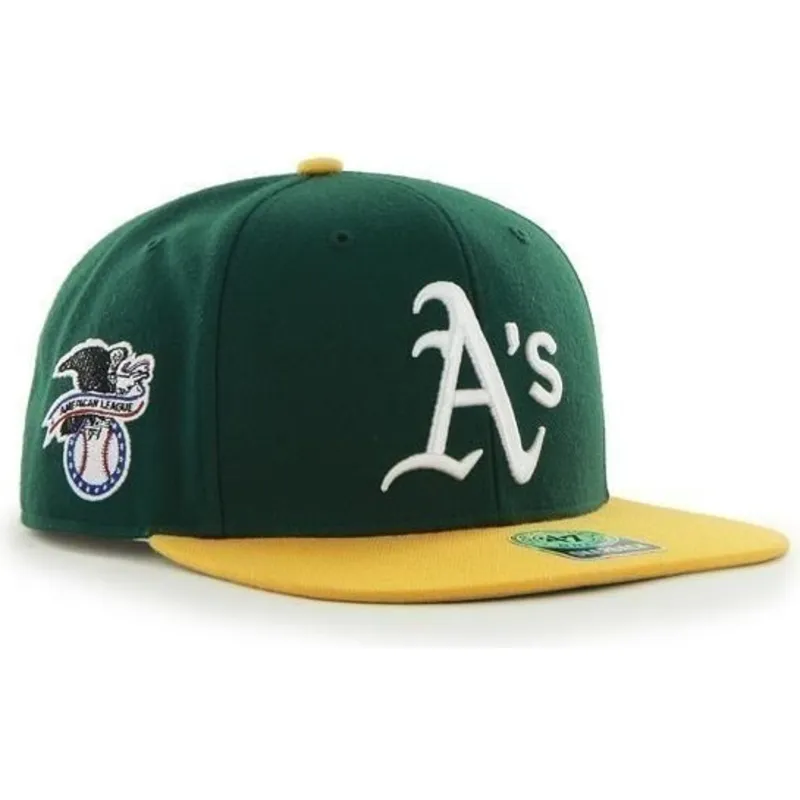 mutsid-lame-roheline-snapback-lateral-oakland-athletics-mlb-47-brand