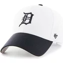 47-brand-curved-brim-mlb-detroit-tigers-white-cap-with-navy-blue-visor