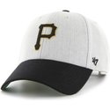 47-brand-curved-brim-mlb-pittsburgh-pirates-grey-cap-with-black-visor