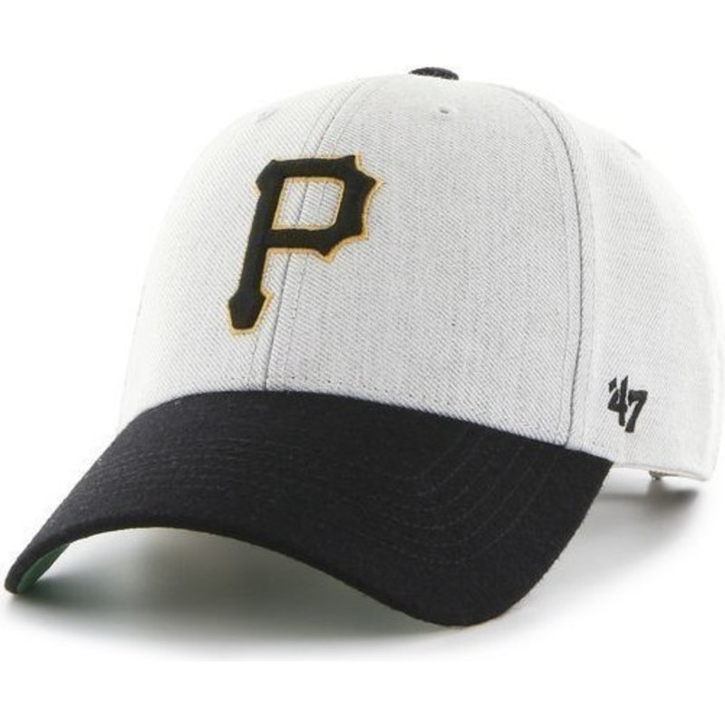 47-brand-curved-brim-mlb-pittsburgh-pirates-grey-cap-with-black-visor