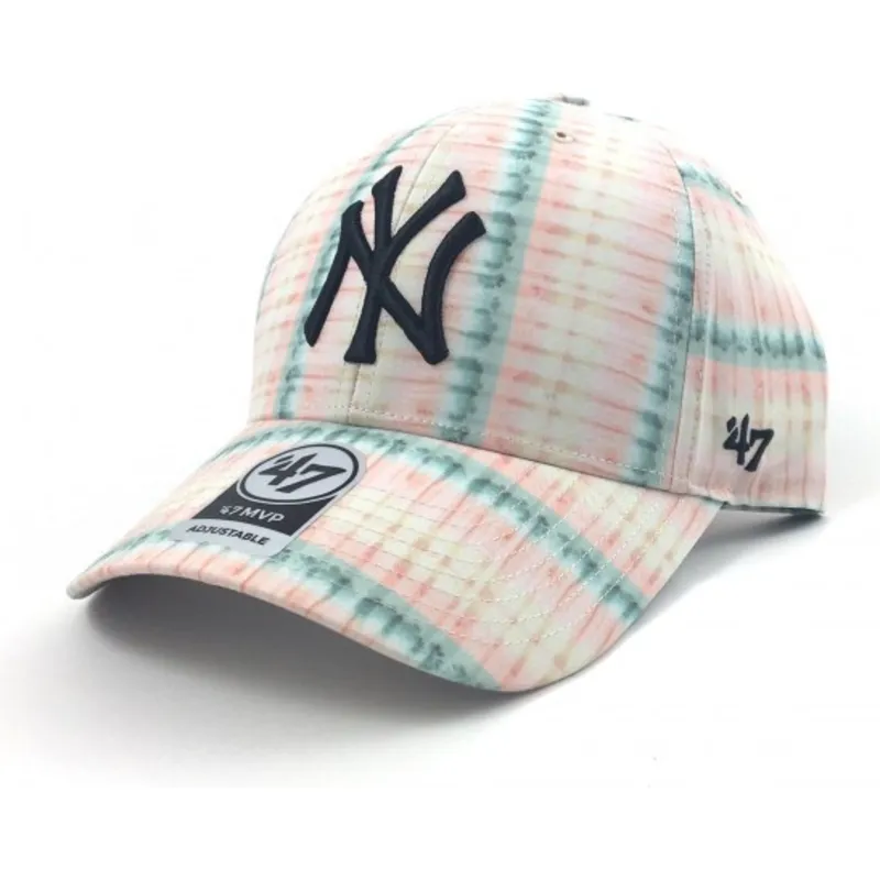 mutsid-kumer-roosa-reguleeritav-estampado-flores-new-york-yankees-mlb-47-brand