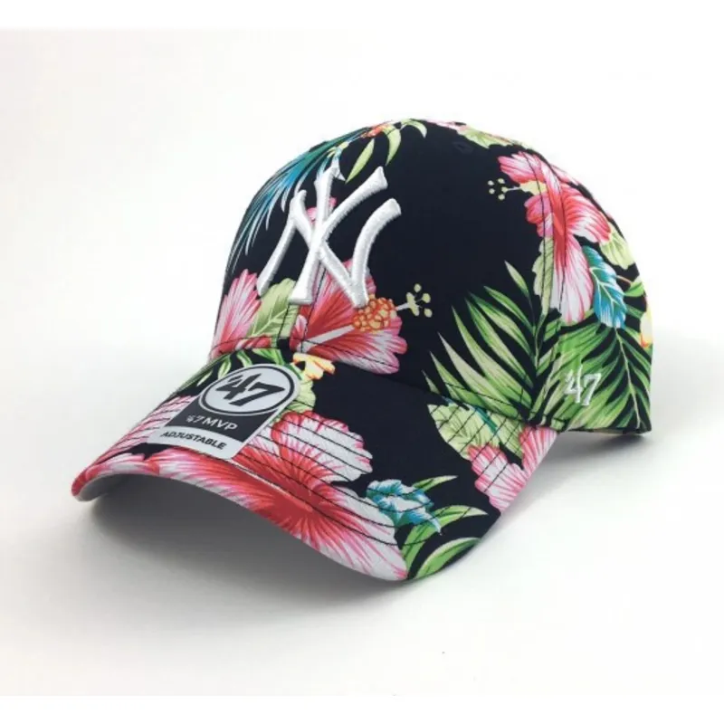 mutsid-kumer-mitmevarviline-reguleeritav-estampado-flores-new-york-yankees-mlb-47-brand