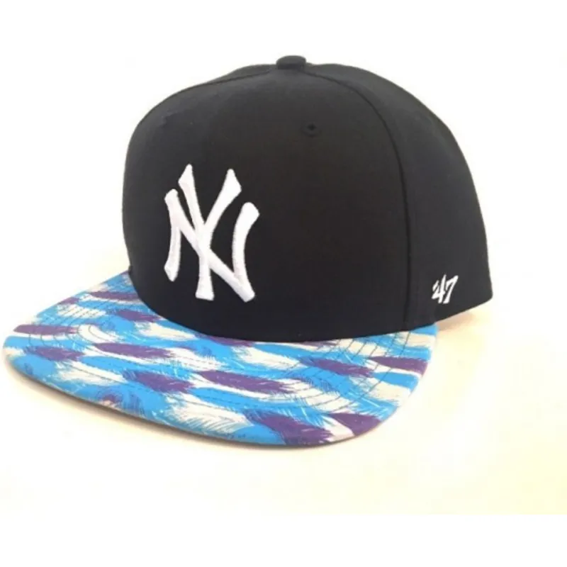 mutsid-lame-meresinine-snapback-estampado-en-la-new-york-yankees-mlb-47-brand